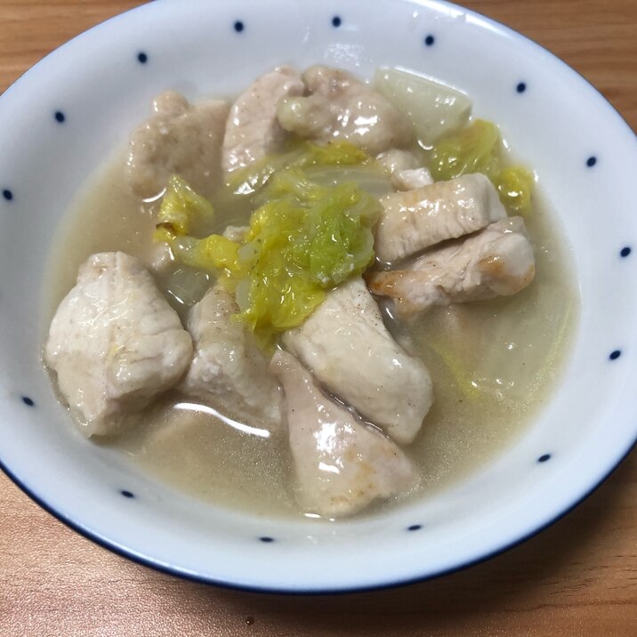 鶏胸肉と白菜の中華風煮込み